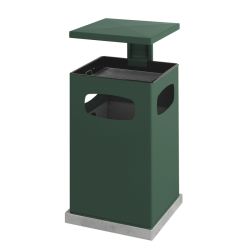 As-papierbak met afneembaar afdak 80 ltr - groen