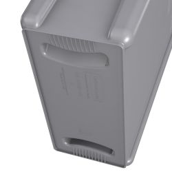 Rubbermaid Slim Jim met luchtsleuven 87 ltr - grijs