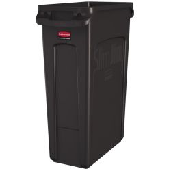 Rubbermaid Slim Jim met luchtsleuven 87 ltr - bruin