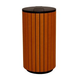 Buitenafvalbak houtlook 90ltr - antraciet