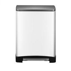 EKO Pedaalemmer E-Cube recycling 28+18 ltr - wit