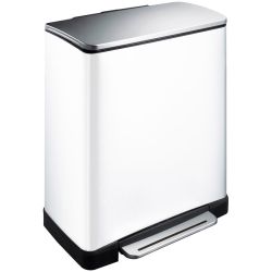 EKO Pedaalemmer E-Cube recycling 28+18 ltr - wit