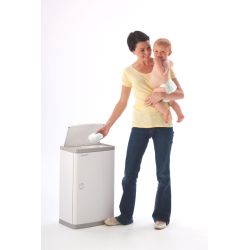 Janibell Luier pedaalemmer 43 ltr - wit