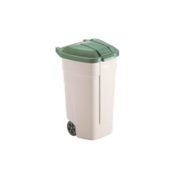 Rubbermaid afvalbak voor buiten 100 ltr - groen/beige