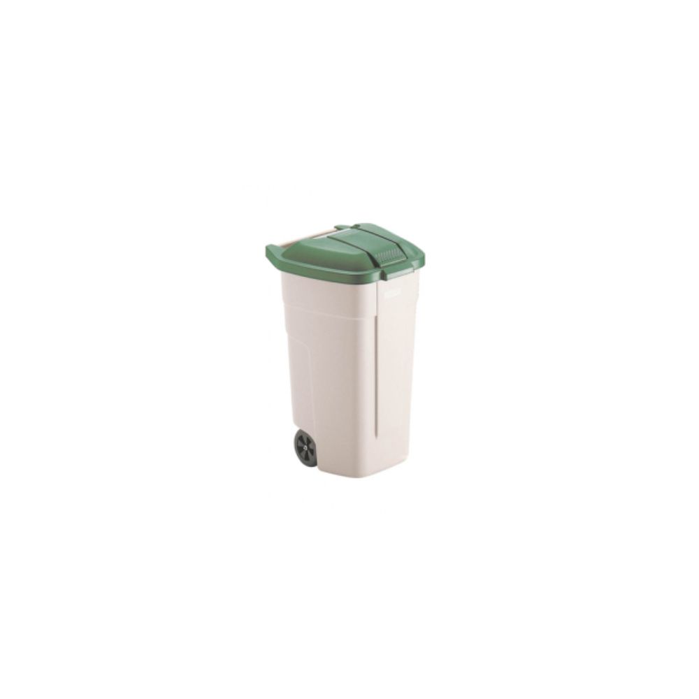 Rubbermaid afvalbak voor buiten 100 ltr - groen/beige