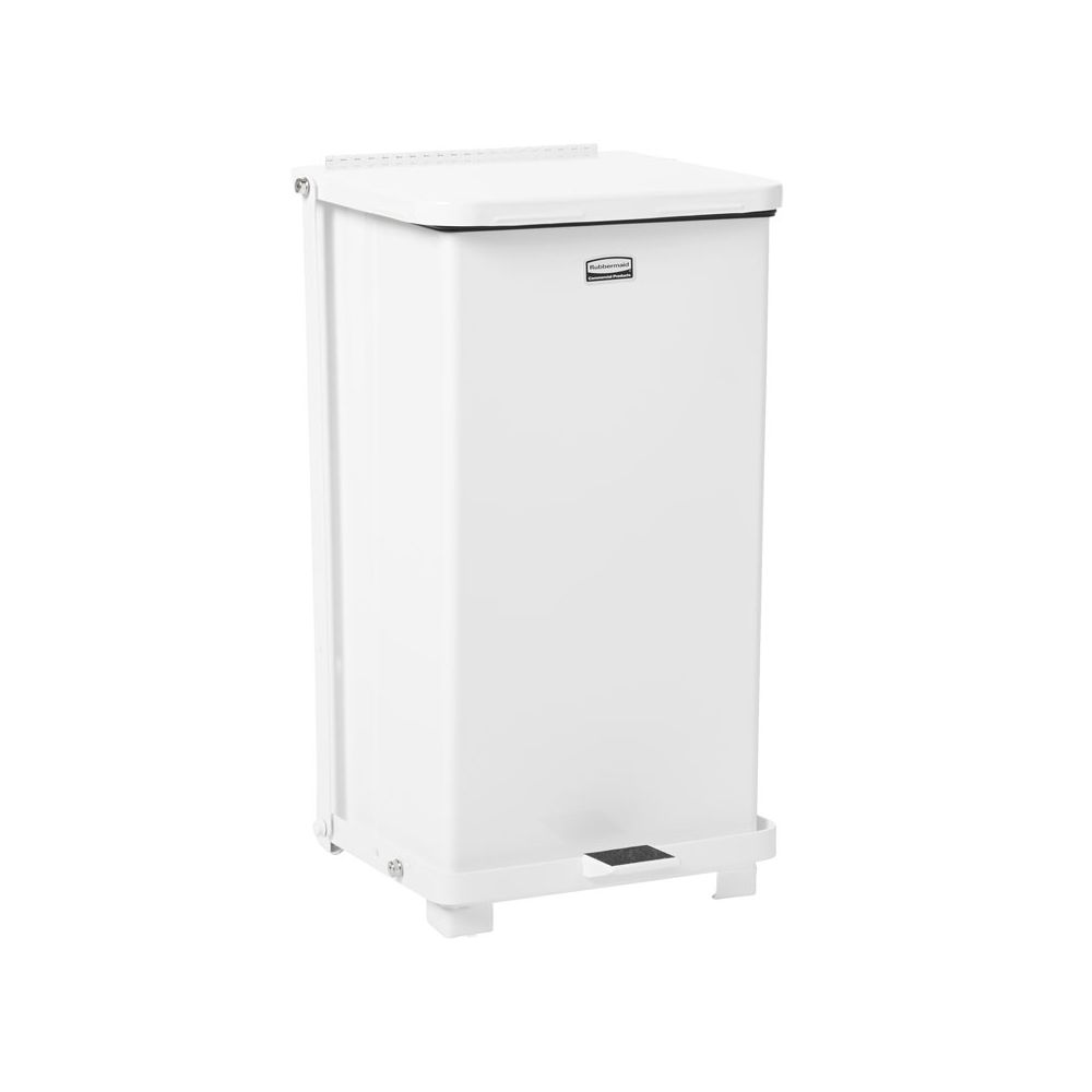 Rubbermaid Defender pedaalemmer 45 ltr - wit/zwart