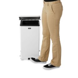 Rubbermaid Defender pedaalemmer 45 ltr - wit/zwart
