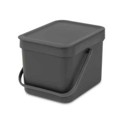 Brabantia afvalemmer Sort & Go 6 ltr - grijs