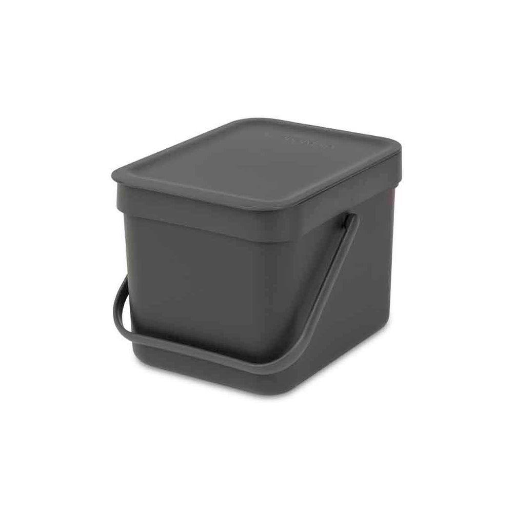 Brabantia afvalemmer Sort & Go 6 ltr - grijs