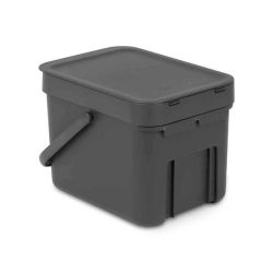 Brabantia afvalemmer Sort & Go 6 ltr - grijs