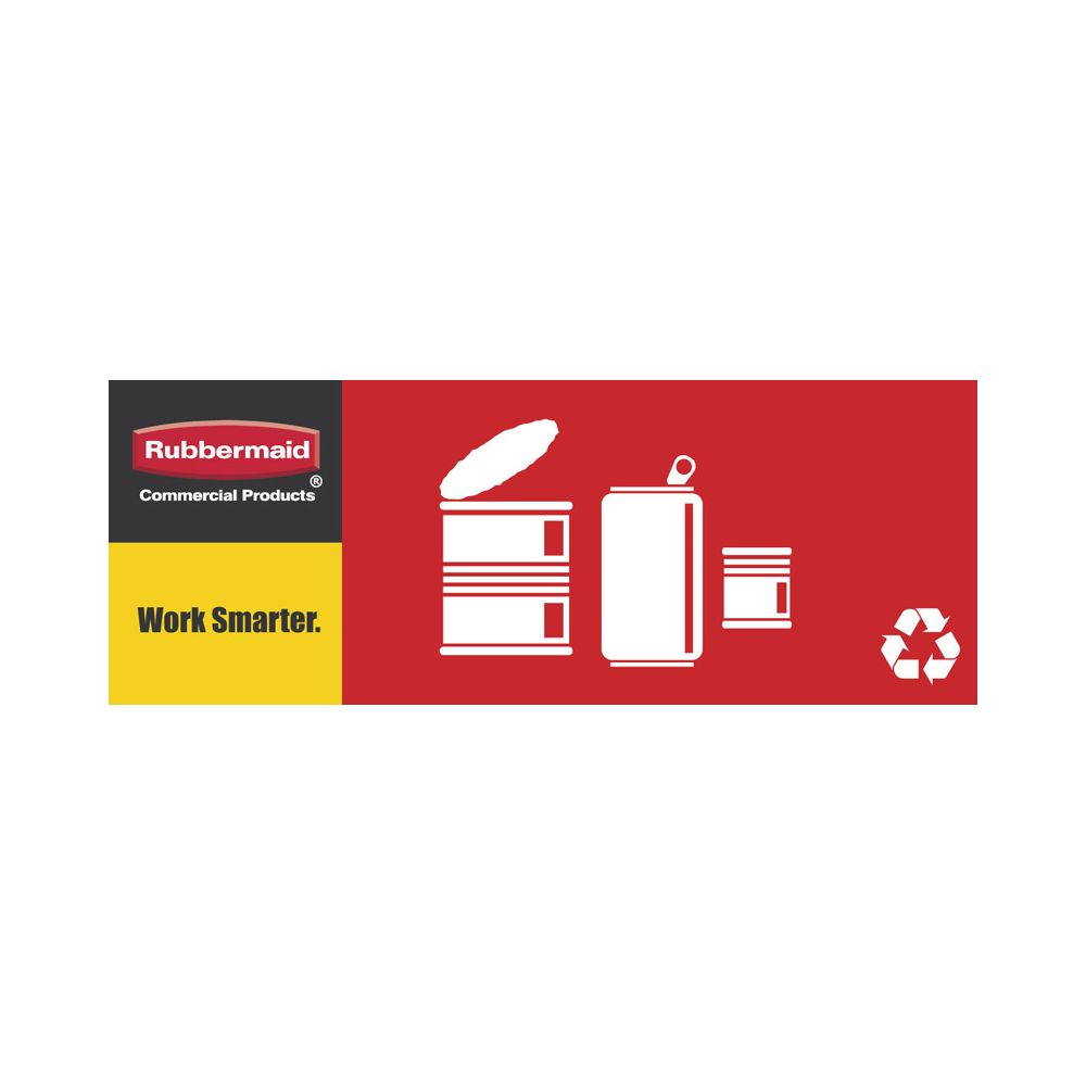 Rubbermaid sticker metaal (10 stuks) -  rood