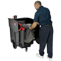 Rubbermaid Mega Brute mobiele afvalverzamelaar - zwart