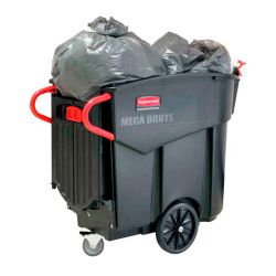 Rubbermaid Mega Brute mobiele afvalverzamelaar - zwart