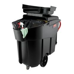Rubbermaid Mega Brute mobiele afvalverzamelaar - zwart