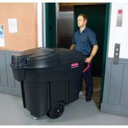Rubbermaid Mega Brute mobiele afvalverzamelaar - zwart