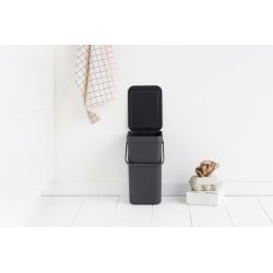 Brabantia afvalemmer Sort & Go 12 ltr - grijs