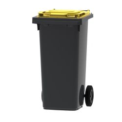 Mini-container 120 ltr - grijs/geel