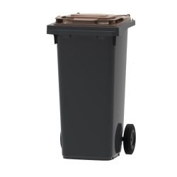 Mini-container 120 ltr - grijs/bruin