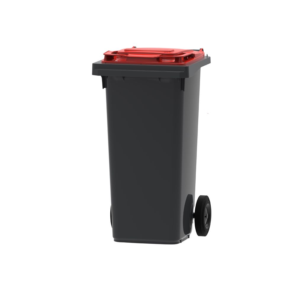 Mini-container 120 ltr - grijs/rood