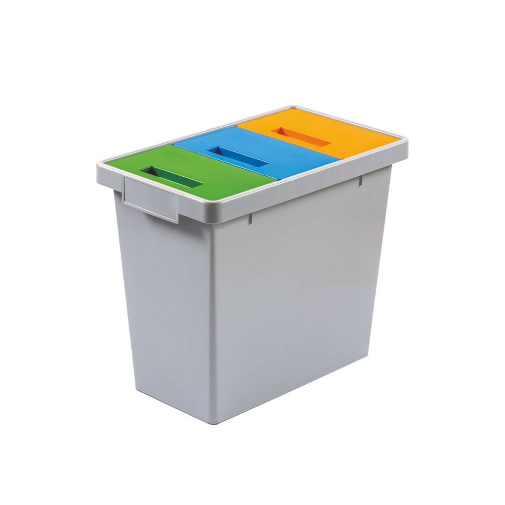 Polymax afvalscheidingsbak 40 ltr - grijs-groen-geel-blauw