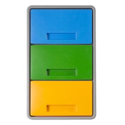 Polymax afvalscheidingsbak 40 ltr - grijs-groen-geel-blauw