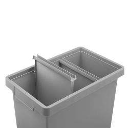 Polymax afvalscheidingsbak 40 ltr - grijs-groen-geel-blauw