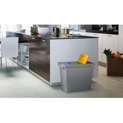 Polymax afvalscheidingsbak 40 ltr - grijs-groen-geel-blauw