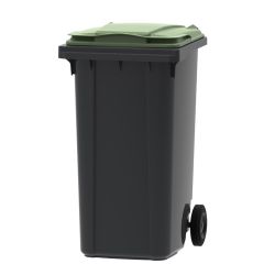 Mini-container 240 ltr grijs - groen