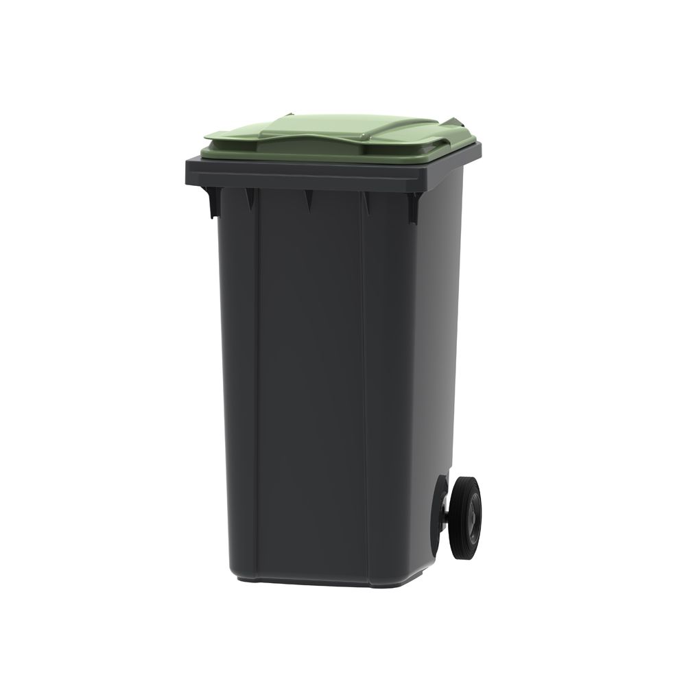 Mini-container 240 ltr grijs - groen