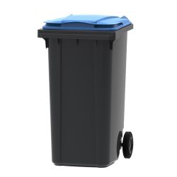 Mini-container 240 ltr grijs - blauw
