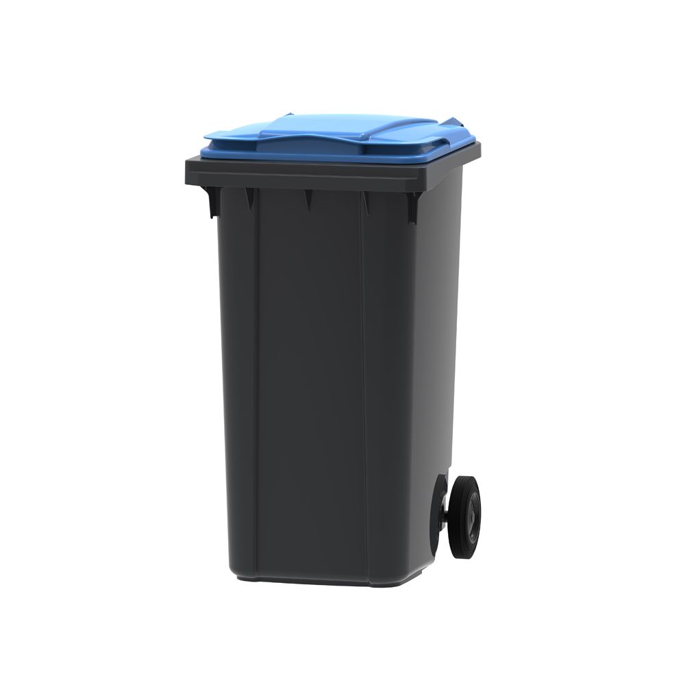 Mini-container 240 ltr grijs - blauw
