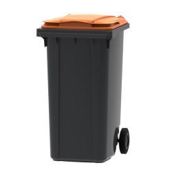 Mini-container 240 ltr grijs - oranje