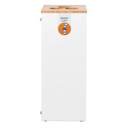 Lune afvalinzamelingsunit Paxa Medium bekerbak 34 ltr - wit /bamboe