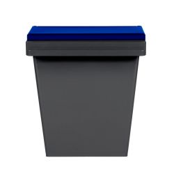 Stapelbare afvalbak Easytech 40 ltr - grijs/blauw