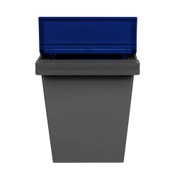 Stapelbare afvalbak Easytech 40 ltr - grijs/blauw