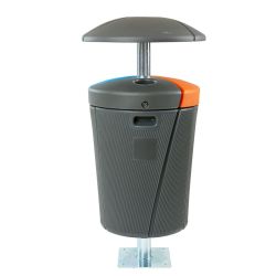 Phoenix buitenafvalbak 3x50 ltr - grijs-blauw-oranje