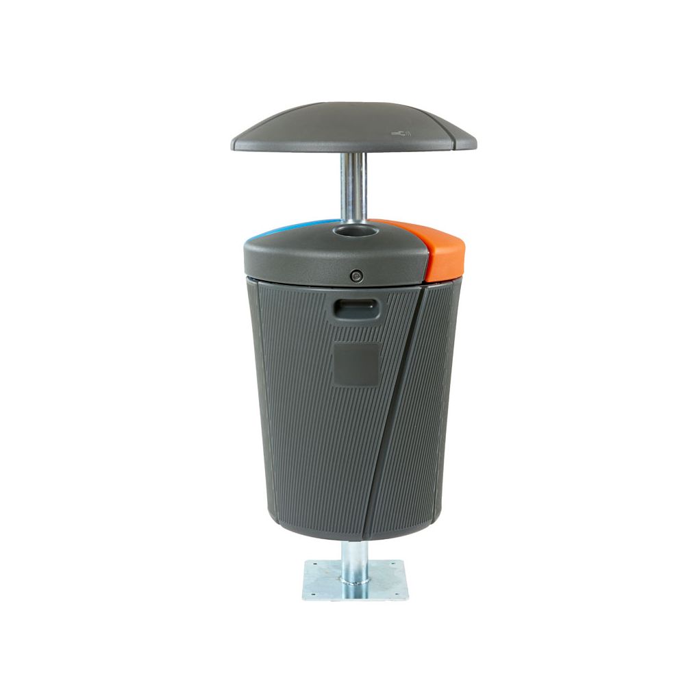 Phoenix buitenafvalbak 3x50 ltr - grijs-blauw-oranje
