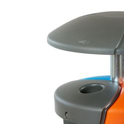 Phoenix buitenafvalbak 3x50 ltr - grijs-blauw-oranje