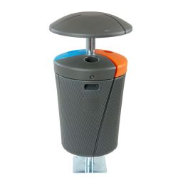 Phoenix buitenafvalbak 3x50 ltr - grijs-blauw-oranje