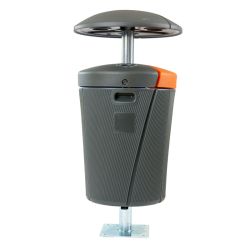 Phoenix buitenafvalbak 3x50 ltr - grijs-blauw-oranje
