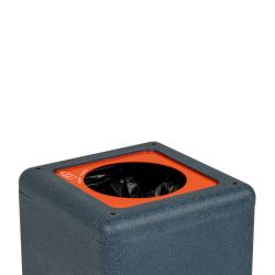 BrickBin cirulaire afvalbak Plastic 65 ltr - grijs/oranje