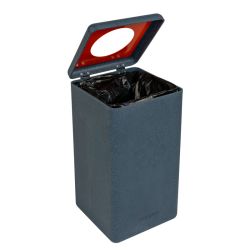 BrickBin cirulaire afvalbak Plastic 65 ltr - grijs/oranje