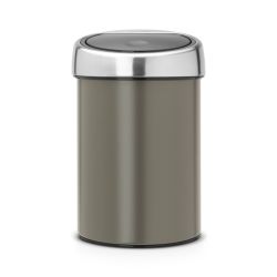 Brabantia wandafvalemmertje Touch bin - platinum