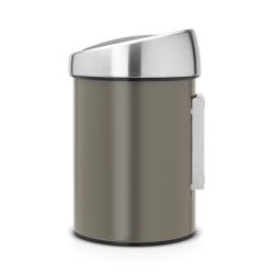 Brabantia wandafvalemmertje Touch bin - platinum