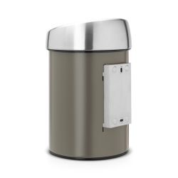 Brabantia wandafvalemmertje Touch bin - platinum