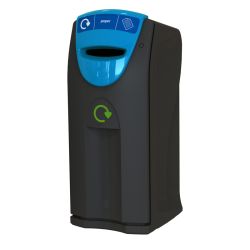 Recyclingcontainer Maxi Envirobin met papieropening 140 ltr - zwart/blauw
