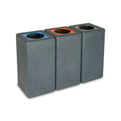 BrickBin cirulaire afvalbak Paper 65 ltr - grijs/blauw