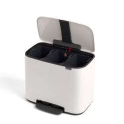 Brabantia Bo pedaalemmer 3x11 ltr - wit