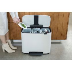 Brabantia Bo pedaalemmer 3x11 ltr - wit