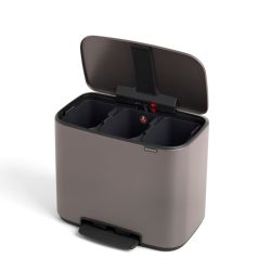 Brabantia Bo pedaalemmer 3x11 ltr - platinum